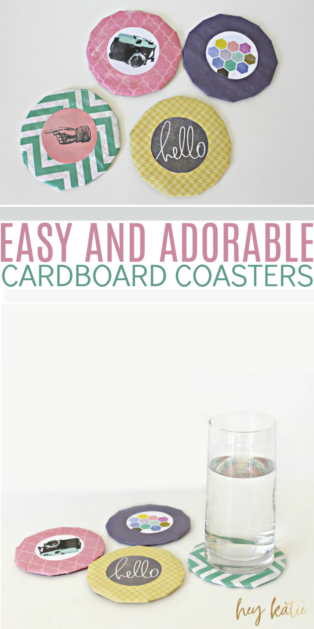 Cute and Kitschy DIY Cardboard Coasters