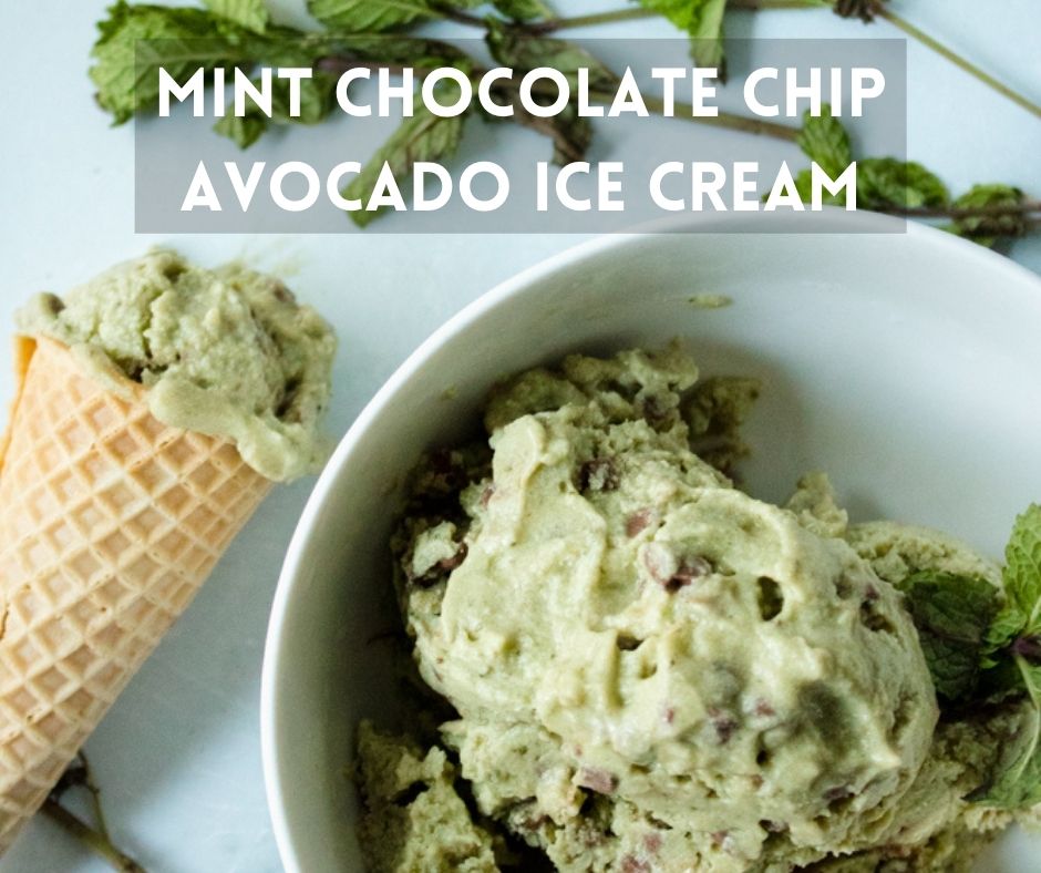 Mint Chocolate Chip Avocado Ice Cream